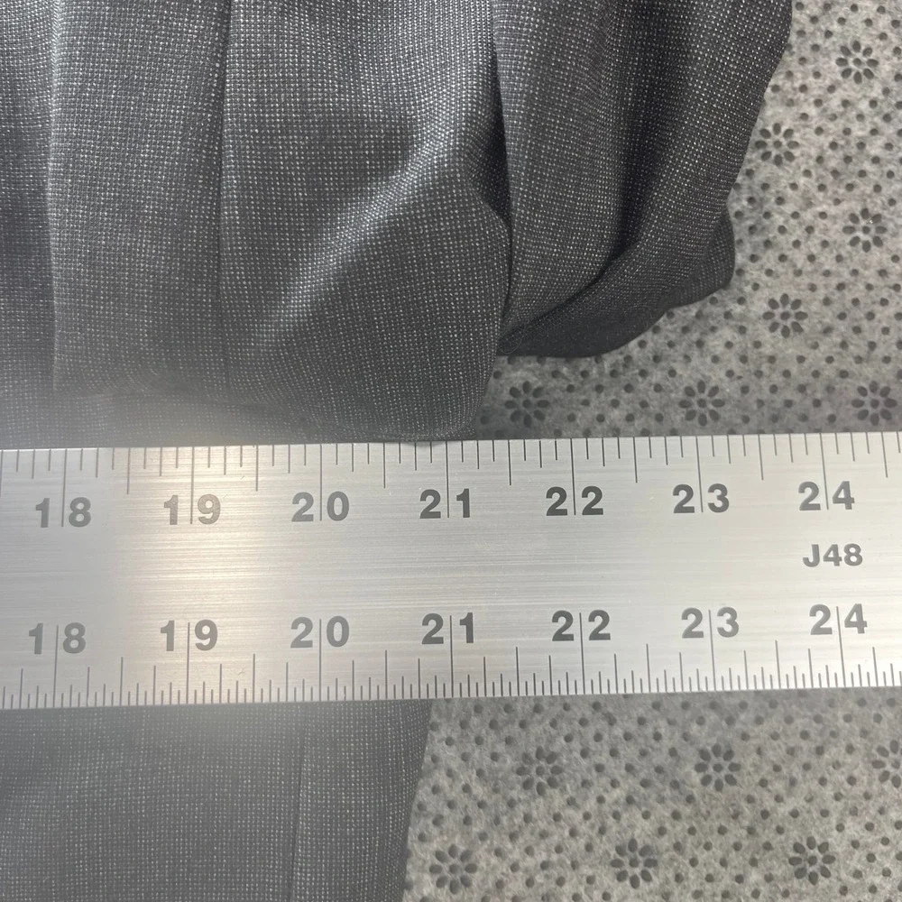 Alexandre London Savile Row Grey Textured Wool Suit 42L Pleated Cuffed W34xL32